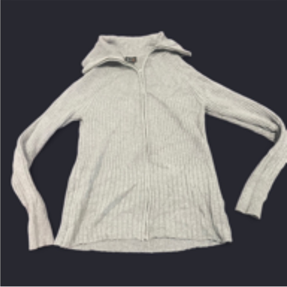 EVIE Light Gray Cowl Neck Sweater